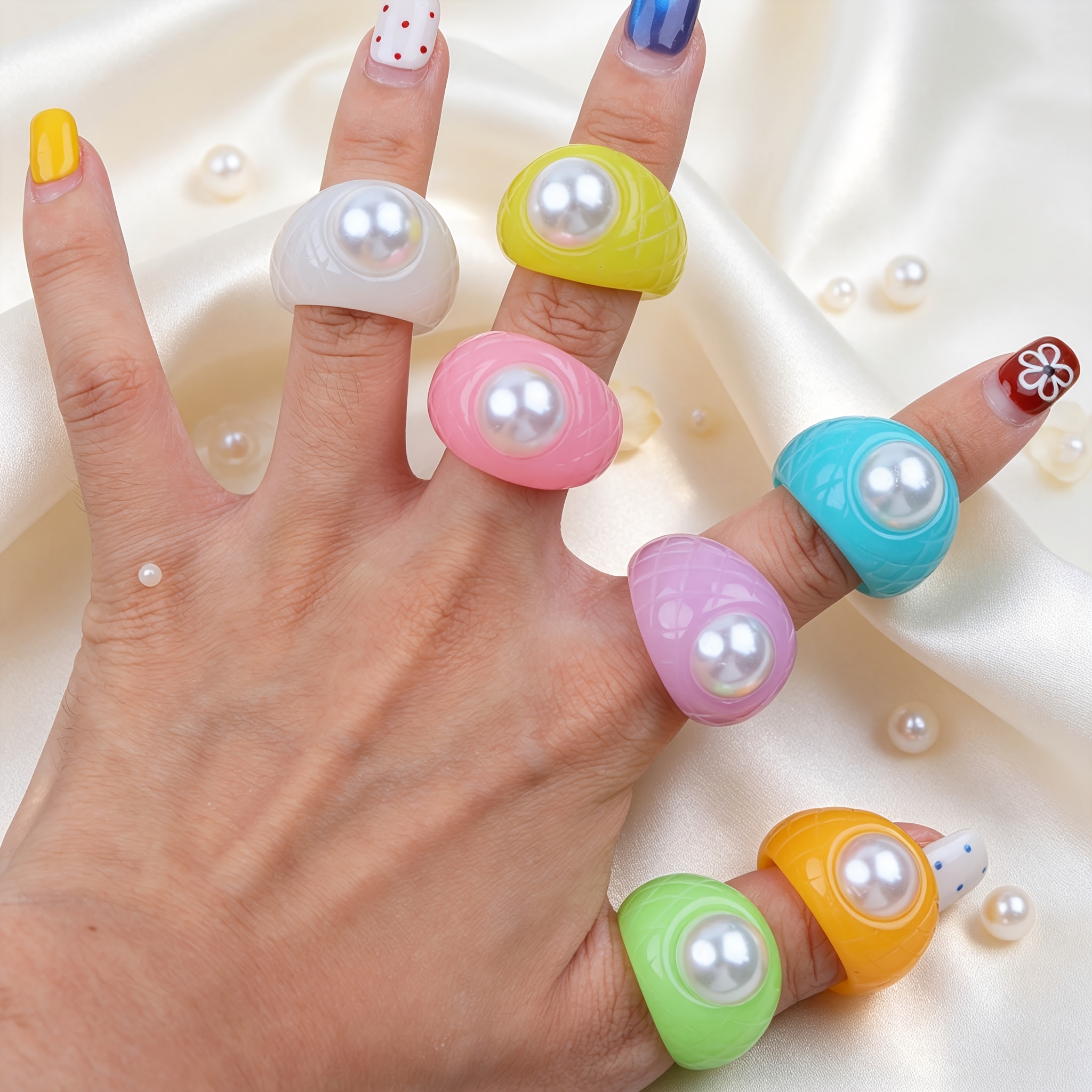 6pc Stylish Sweet Women's Rings Set, Gift for Friends